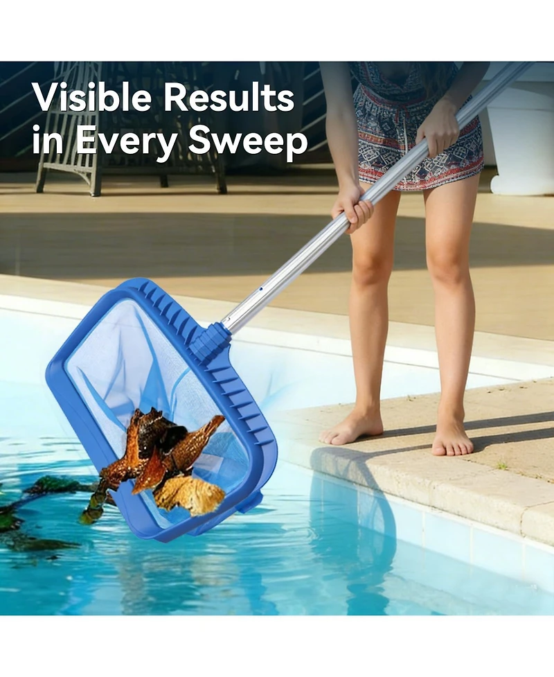 Xdovet Pool Skimmer Net Heavy-duty Frame Rubber Handle No Pole