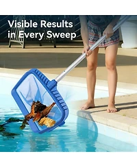 Xdovet Pool Skimmer Net Heavy-duty Frame Rubber Handle No Pole