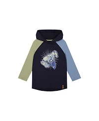 Deux par Deux Toddler Boys 2T-5T Raglan Hooded T-Shirt