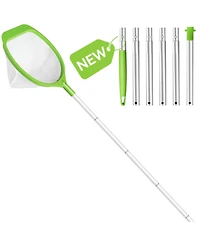 Xdovet Pool Skimmer Net Aluminum Pole Deep Mesh Leaf Rake