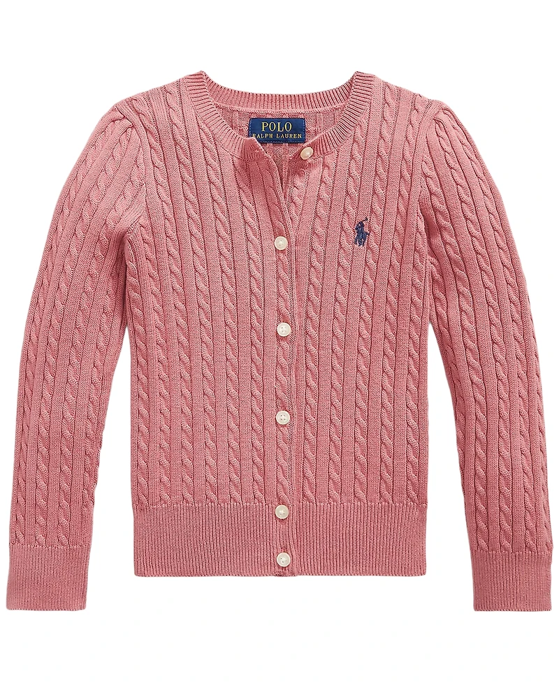 Polo Ralph Lauren Girls' 2-6X Mini-Cable Cotton Cardigan