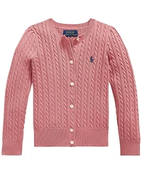 Polo Ralph Lauren Girls' 2-6X Mini-Cable Cotton Cardigan