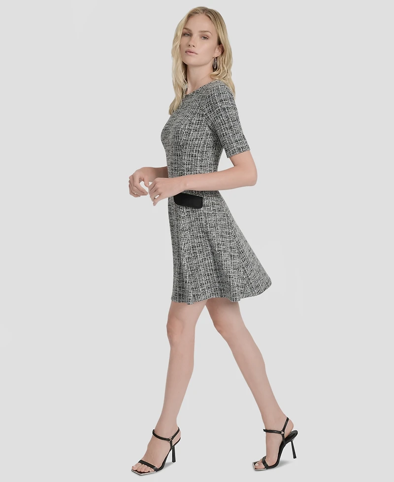 Dkny Women's Short-Sleeve Fit & Flare Dress