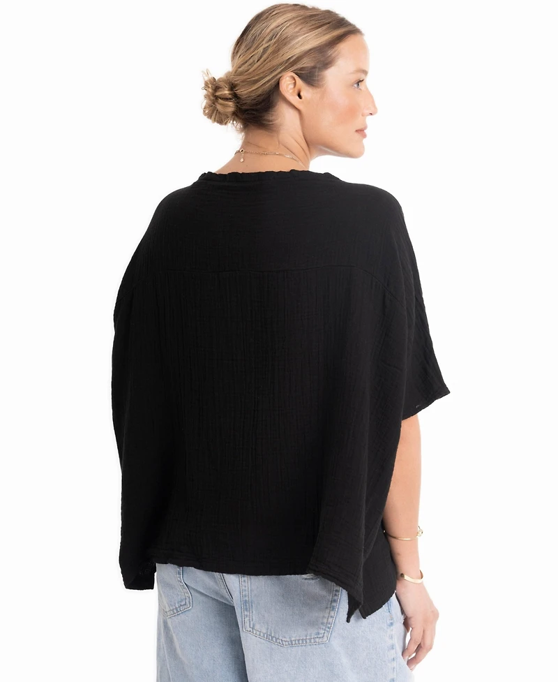 Ocean+Main Women's Square Gauze Top
