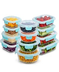 Zulay Kitchen 24 Piece Oven Safe Glass Storage Container Set with Lids