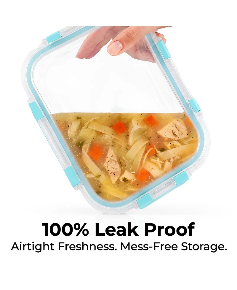 Zulay Kitchen 24 Piece Oven Safe Glass Storage Container Set with Lids