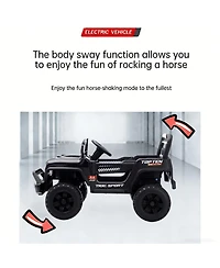 Yobtop Kids Ride On Car - Remote Control Electric with Swing Function, Riding Toy, Amazing Gift for Boys Girls 3-6 Years Old