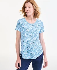 Style & Co Women's Patterson Flora Floral Crewneck T-Shirt, Macy's Exclusive