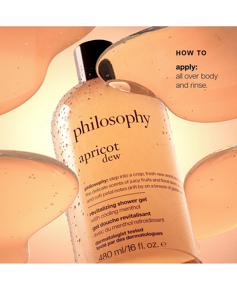 philosophy Revitalizing Shower Gel Apricot Dew, 16 oz.