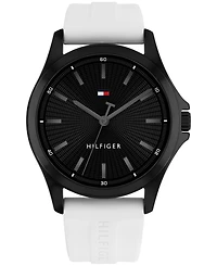 Tommy Hilfiger Men's Quartz White Silicone Strap Watch 42mm