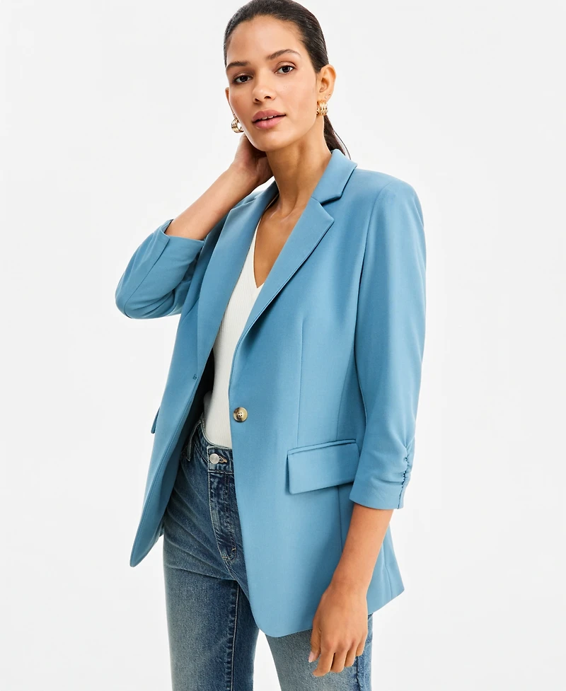 I.n.c. International Concepts Women's 3/4-Sleeve Notch-Collar Blazer, Macy's Exclusive