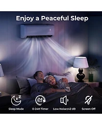 Sugift 9100 Btu 20.5 SEER2 115V Wifi Mini Split Air Conditioner Heater Pump System