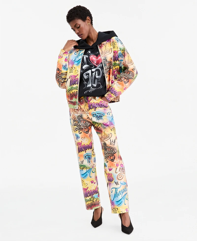 Theophilio X Macy's Women's Printed Faux-Leather Jacket, Exclusive