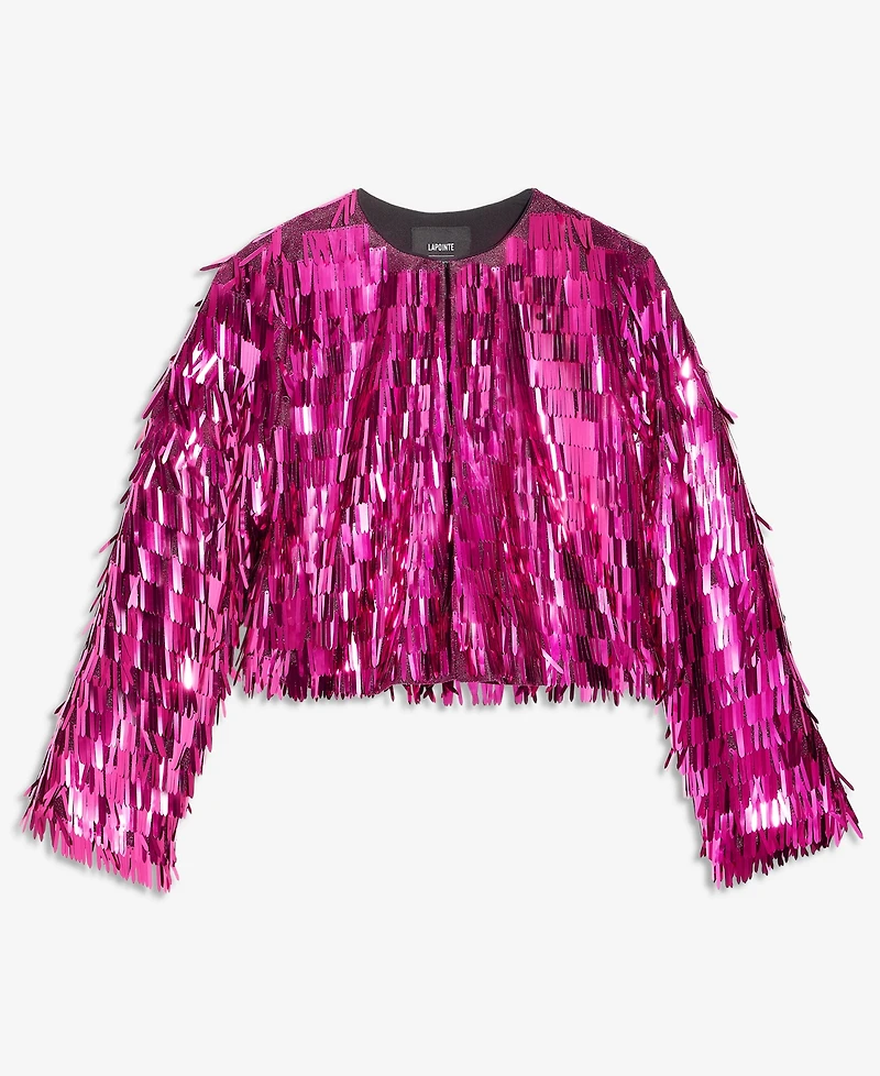 Lapointe X Macy's Women's Allover-Sequin Cropped Jacket, Exclusive