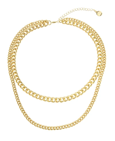 Steve Madden Gold Boho Mixed Chain Layered Necklace