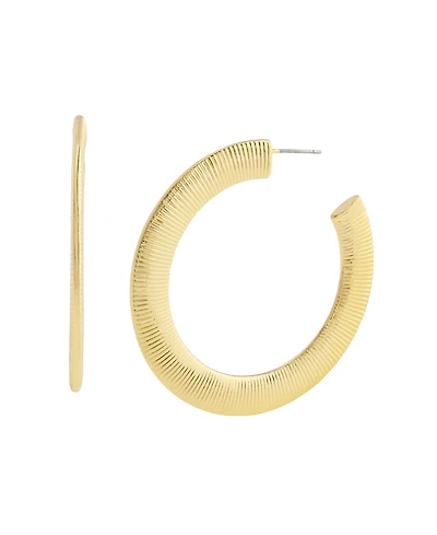 Steve Madden Gold Boho Snake Chain Hoop Earrings