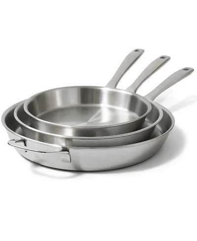 Alva Maestro 3pc 5-Ply Stainless Steel Frying Pan Cookware Set