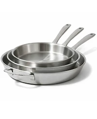 Alva Maestro 3pc 5-Ply Stainless Steel Frying Pan Cookware Set