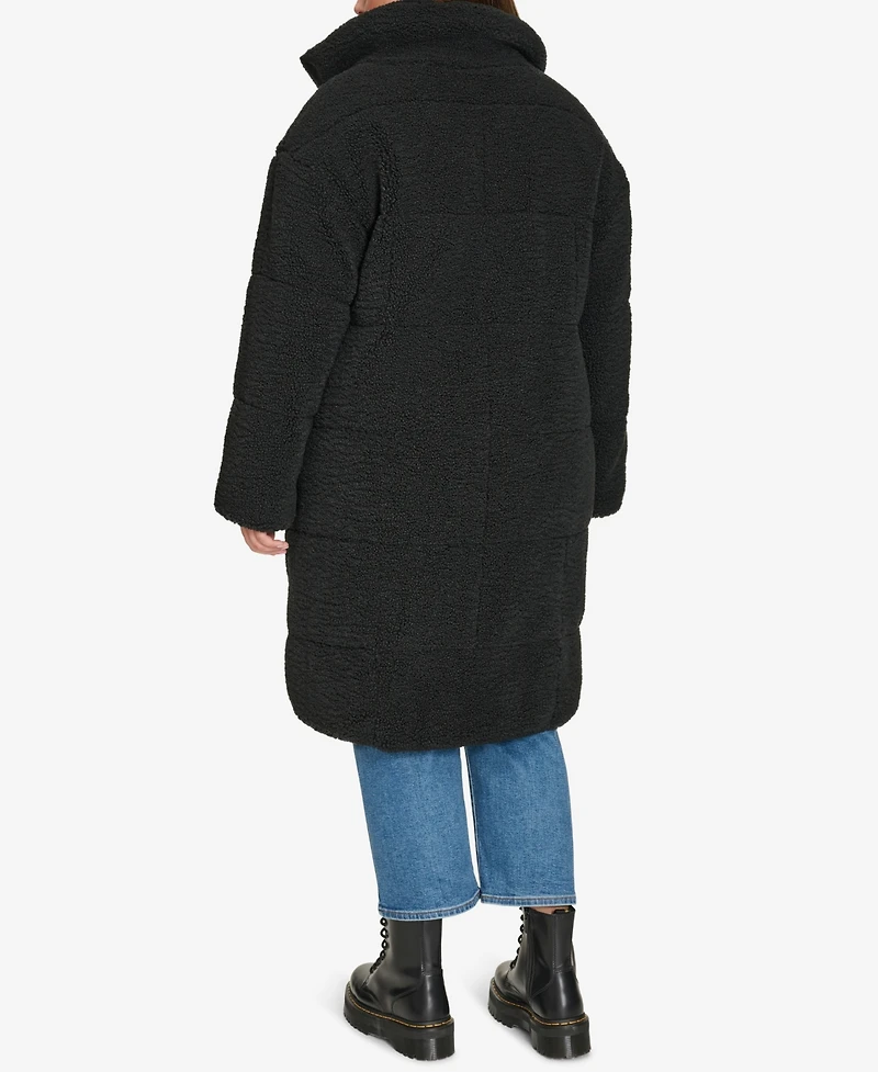 Levi's Plus Snap Closure Teddy Coat
