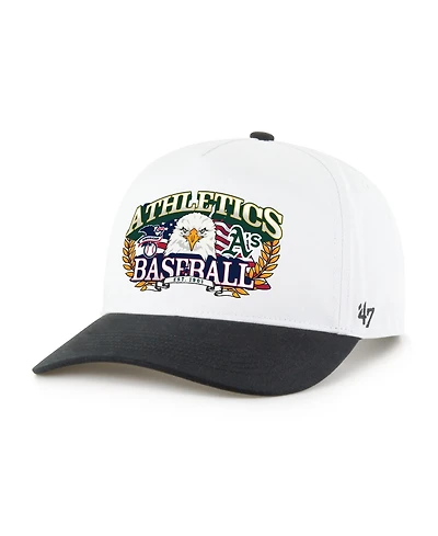 '47 Brand Men's White/Black Athletics Americana Eagle Hitch Adjustable Hat