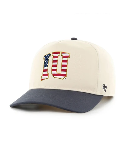 '47 Brand Men's Natural/Navy Indiana Hoosiers Americana Flag Hitch Adjustable Hat