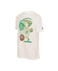 New Era Men's Larry Bird Cream Boston Celtics Player Graphic T-Shirt