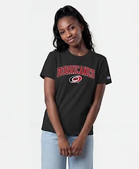 Champion Women's Black Carolina Hurricanes Arch Mascot Logo T-Shirt