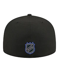 New Era Men's Black York Rangers Color Pop 59FIFTY Fitted Hat