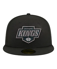 New Era Men's Black Los Angeles Kings Color Pop 59FIFTY Fitted Hat