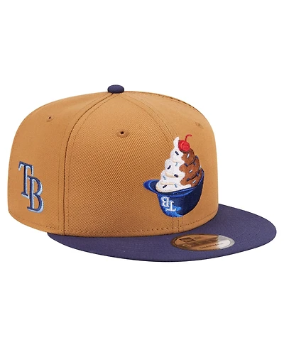 New Era Men's Khaki/Navy Tampa Bay Rays Ice Cream 9FIFTY Snapback Hat