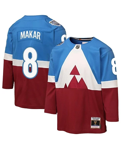 Mitchell & Ness Big Boys and Girls Cale Makar Blue/Burgundy Colorado Avalanche 2020 Stadium Series Power Play Jersey
