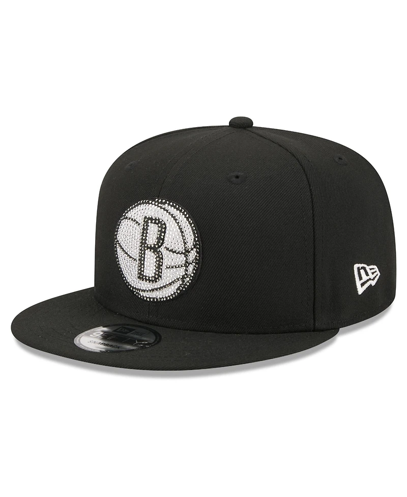 New Era Men's Black Brooklyn Nets 2026 Nba Draft Crystal 9FIFTY Snapback Hat
