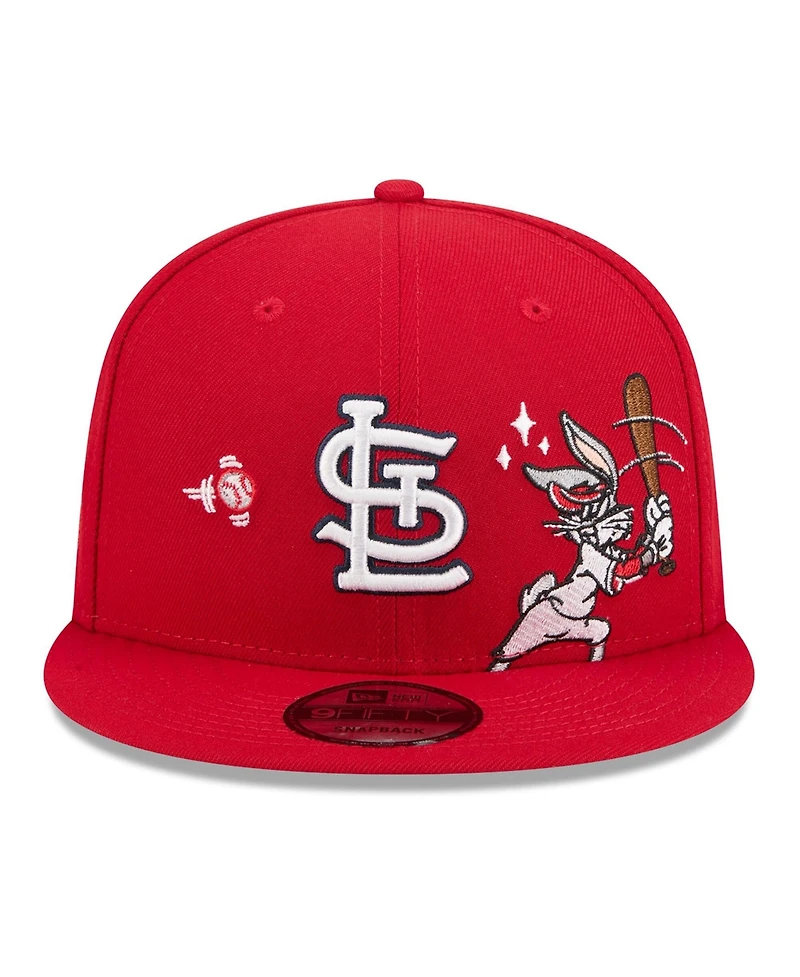 New Era Men's Red St. Louis Cardinals Looney Tunes Bugs Bunny 9FIFTY Snapback Hat