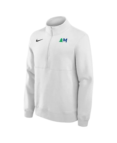 Nike Men's White Minnesota Timberwolves Club Fleece Half-Zip Sweatshirt