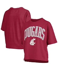 Pressbox Women's Crimson Washington State Cougars Nelson T-Shirt