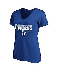 Fanatics Women's Profile Royal Los Angeles Dodgers Plus Wordmark V-Neck T-Shirt