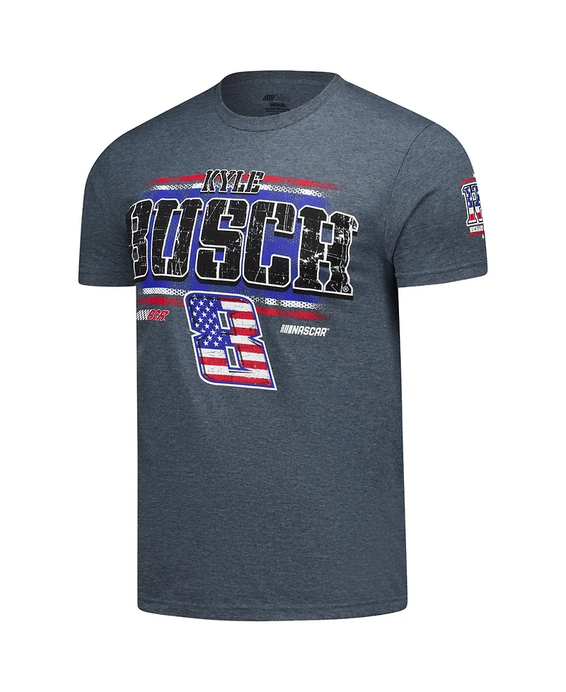 Classic Ink Men's Heather Gray Kyle Busch 3-Spot Lifestyle T-Shirt