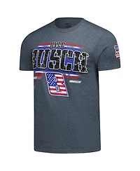 Classic Ink Men's Heather Gray Kyle Busch 3-Spot Lifestyle T-Shirt