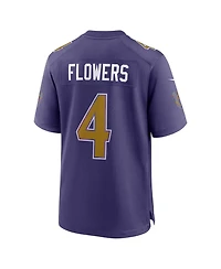 Nike Men's Zay Flowers Purple Baltimore Ravens Alternate Game Jersey