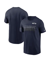 Nike Men's College Navy Seattle Seahawks Sideline Dri-fit T-Shirt