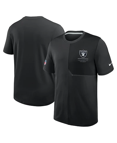 Nike Men's Black Las Vegas Raiders Sideline Uv Dri-fit Coaches Shirt