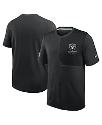 Nike Men's Black Las Vegas Raiders Sideline Uv Dri-fit Coaches Shirt
