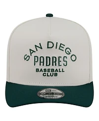New Era Men's Cream/Dark Green San Diego Padres Chrome A-Frame 9FIFTY Snapback Hat