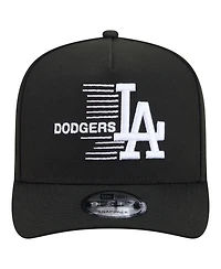 New Era Men's Black Los Angeles Dodgers Motion A-Frame 9FIFTY Snapback Hat