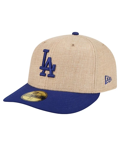 New Era Men's Natural/Royal Los Angeles Dodgers Twine 59FIFTY Fitted Hat