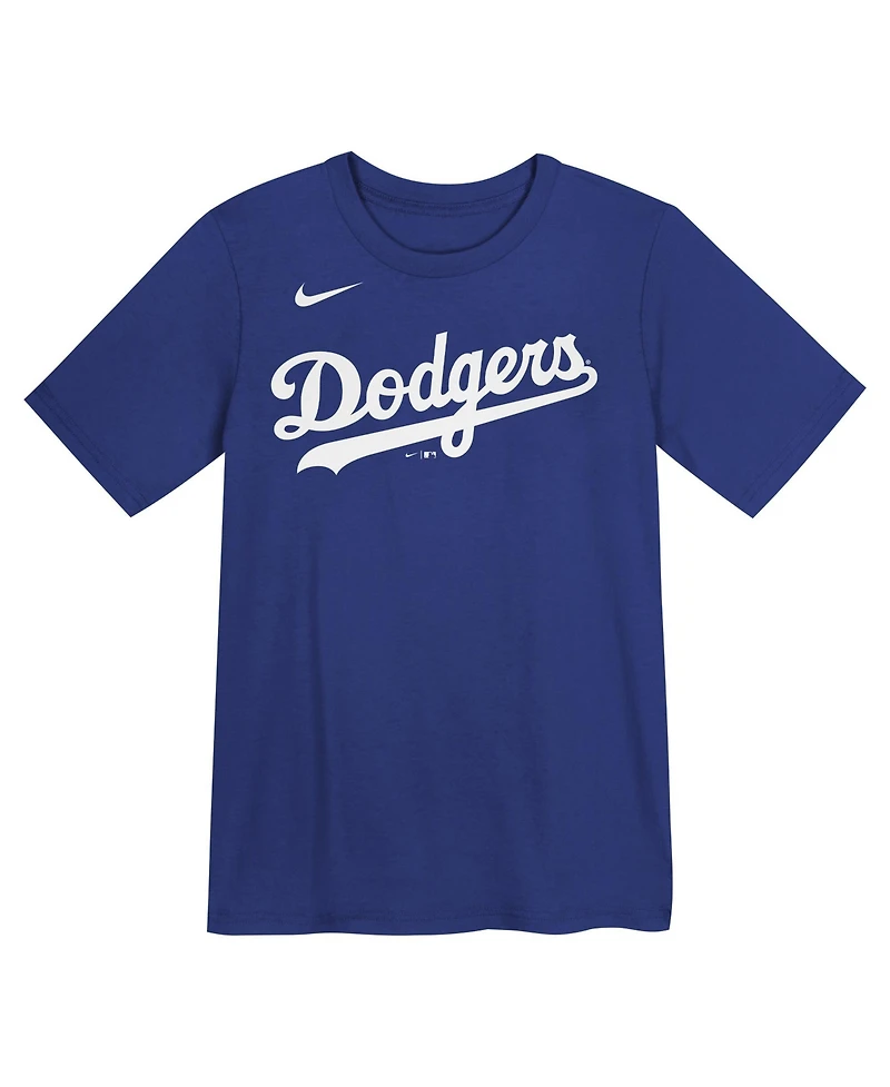 Nike Preschool Yoshinobu Yamamoto Rush Blue Los Angeles Dodgers Name & Number T-Shirt