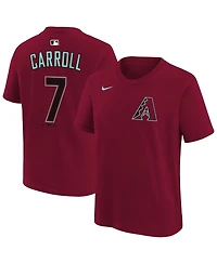 Nike Big Boys and Girls Corbin Carroll Red Arizona Diamondbacks Name & Number T-Shirt
