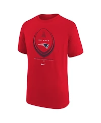 Nike Big Boys and Girls Red New England Patriots Icon Legend Dri-fit T-Shirt