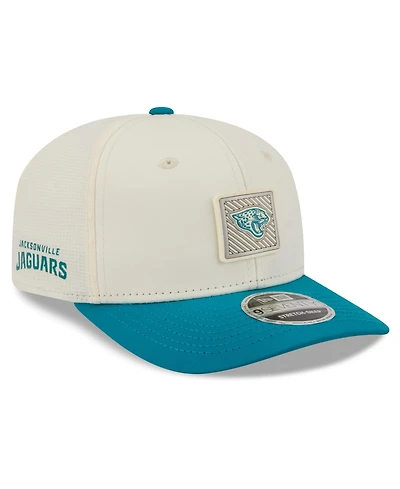 New Era Men's Cream/Teal Jacksonville Jaguars 2026 Nfl Training Camp 9SEVENTY Adjustable Hat