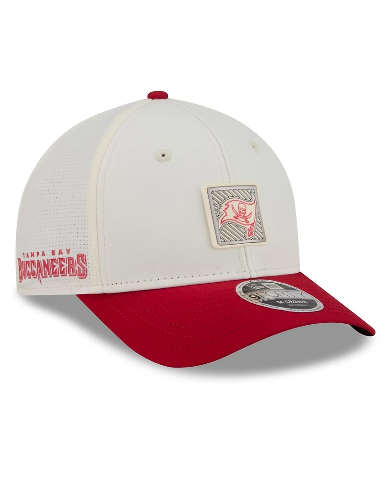 New Era Men's Cream/Red Tampa Bay Buccaneers 2026 Nfl Training Camp 9FORTY Adjustable Hat